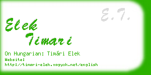 elek timari business card